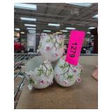 Three Floral Porcelain Vessels