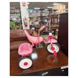 Pink Children's Tricycle with Rear Storage