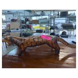 Hand-Carved Wooden Tiger Figurine