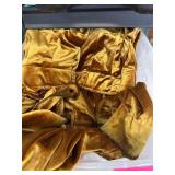 Gold Velvet Fabric Curtains