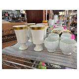 White and Gold Ceramic Drinkware