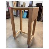 Wooden Utility Table on Casters