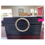 Black Decorative Box with Metal Handle