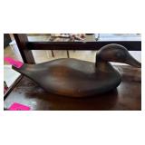 Wooden Duck Decoy With Glass Eyes