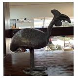 Bronze Bird Sculpture With Textured Finish