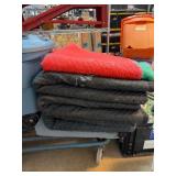 Stack of Five Moving Blankets in Assorted Colors