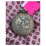 Hunter-Themed Pocket Watch With Decorative Case