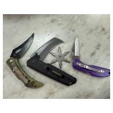 Folding Knives and Throwing Star Set