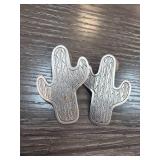 JJ Signed Cactus-Shaped Earrings
