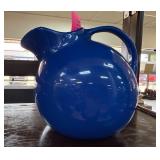 Blue Ceramic Hall Russel Wright Ball Pitcher
