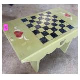 Hand-Painted Wooden Chess Table