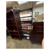 Compact Folding Shelving Unit in Dark Finish