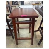 Wooden Square-Topped Stool