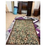 Peacock Vine Teal and Costa Brown Rug