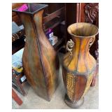 Two Decorative Metal Vases