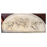 Decorative Arched Cherub Angel Relief