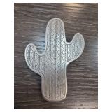 JJ Cactus-Shaped Pin with Etched Design