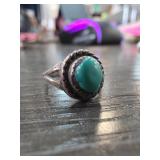 Sterling Silver Ring With Turquoise Stone