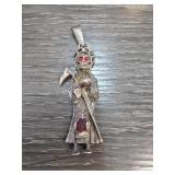 Sterling Silver Religious Saint Pendant 17.4g