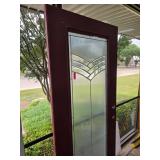 Wood Door With Decorative Glass Panel
