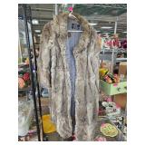 Rabbit Fur Coat with Viscose Lining