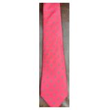 Christian Dior Red Silk Necktie with Diamond Patte