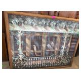 Framed Canvas Art of Porch Scene Signed Estesï¿½