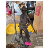 Chalkware Cowboy Sculpture on Base