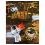 Metal Rack With Hunting and Turkey Federation Stic