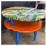 Two-Tier Kids Table with Colorful Design