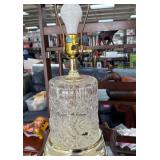 Crystal Lamp with Brass-tone Accents