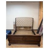 Tufted Upholstered Bed Frame with Mattress