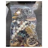 Bag of Assorted Costume Jewelry Pieces