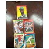 Five Baseball Cards Featuring MLB Players