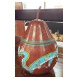 Cloisonne Pear-Shaped Lidded Jar