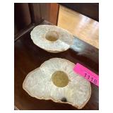 Polished Geode Candle Holders