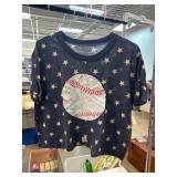 Baseball-Themed Star Pattern Shirt