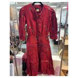 Kathryn Conover Red Patterned Dress, Size 6