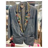Elizabeth Jackson Ltd Denim Jacket with Embroidere