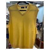 Alan Flusser XL Yellow Sleeveless Sweater