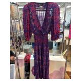 Diane Freis Multicolor Sheer Dress