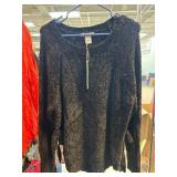 She + Sky Black Sweater With Tie Details