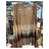 Easel Los Angeles Brown Sleeveless Top, Small