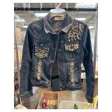 Simi Sue Small Denim Jacket With Embellishments
