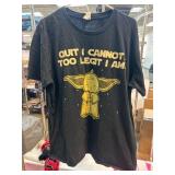 Black XL T-Shirt With Yellow Graphic Design