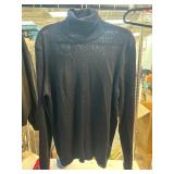 Topman Black Turtleneck Sweater, XL