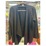 Pure Jill Black Open-Front Cardigan