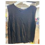 Linda Allard Ellen Tracy Black Sleeveless Top