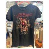 Ed Hardy Black T-Shirt with Skull Design