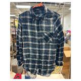 Blue Plaid Shirt With Floral Back Panel